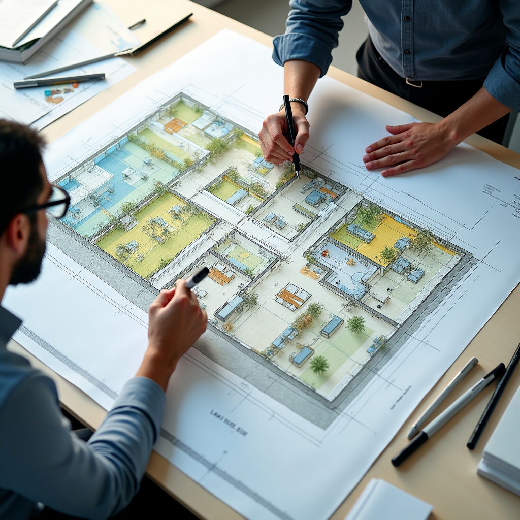 Детальное планирование офисного пространства с чертежами